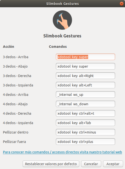 Slimbook Gestures Configura los gestos de tu Touchpad fácilmente