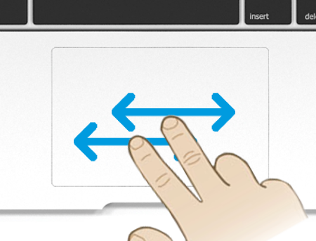 touchpad 2dedos horizontal